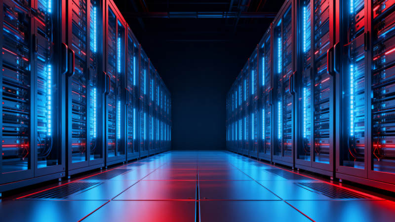 数据中心光影走廊图片