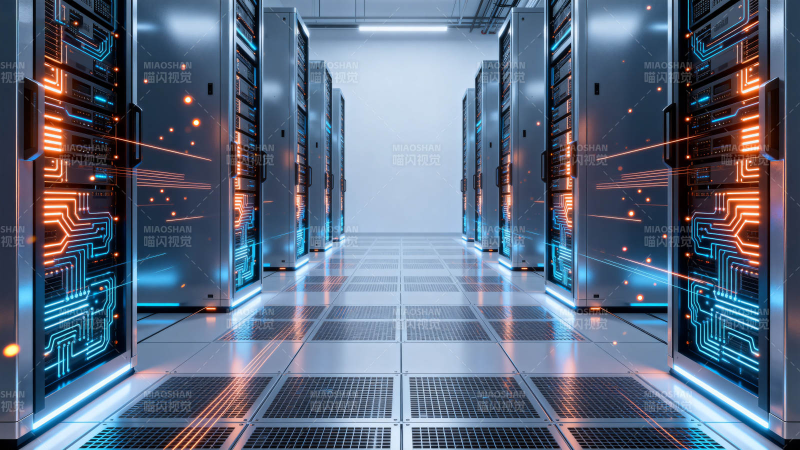 未来数据中心走廊图片