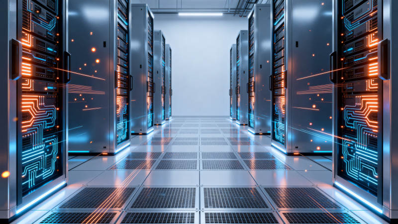 未来数据中心走廊图片