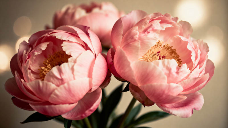 粉嫩牡丹绽放图片