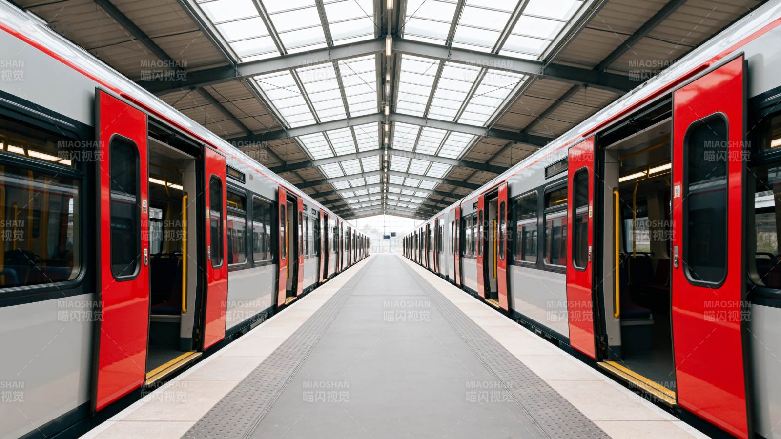 地铁站内空旷列车图片