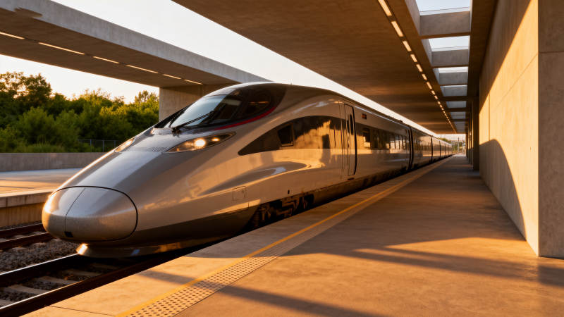 高速列车进站图片