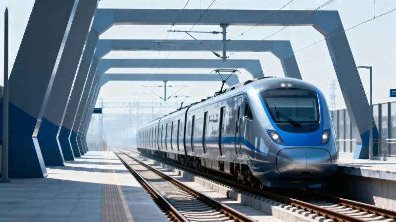 现代高铁进站图片