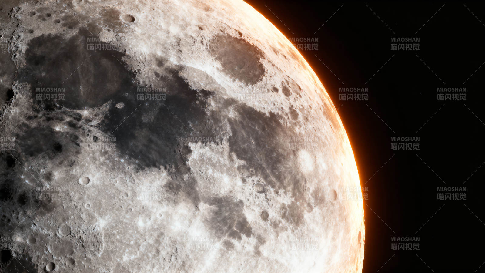 月球表面特写图片