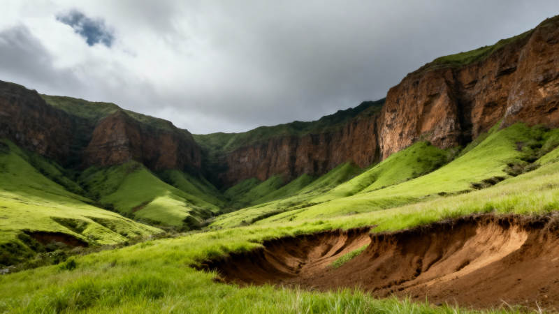 绿谷幽深 云影徘徊图片