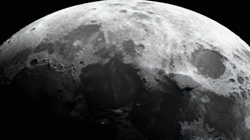 月球表面特写图片