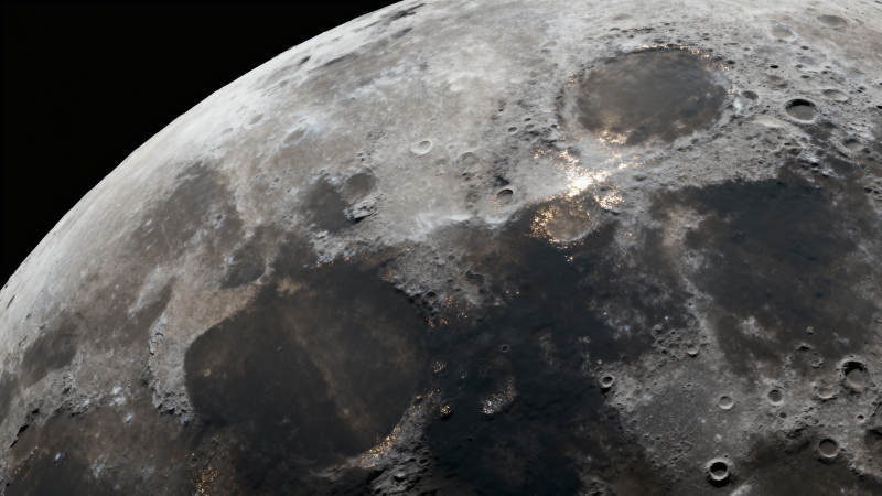 月球表面特写图片