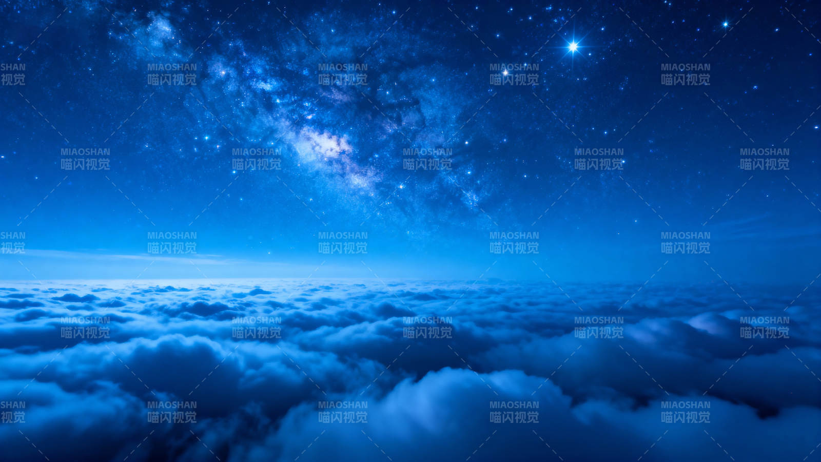 星河云海夜景图片