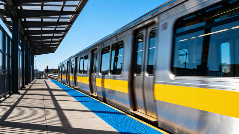 地铁进站瞬间图片