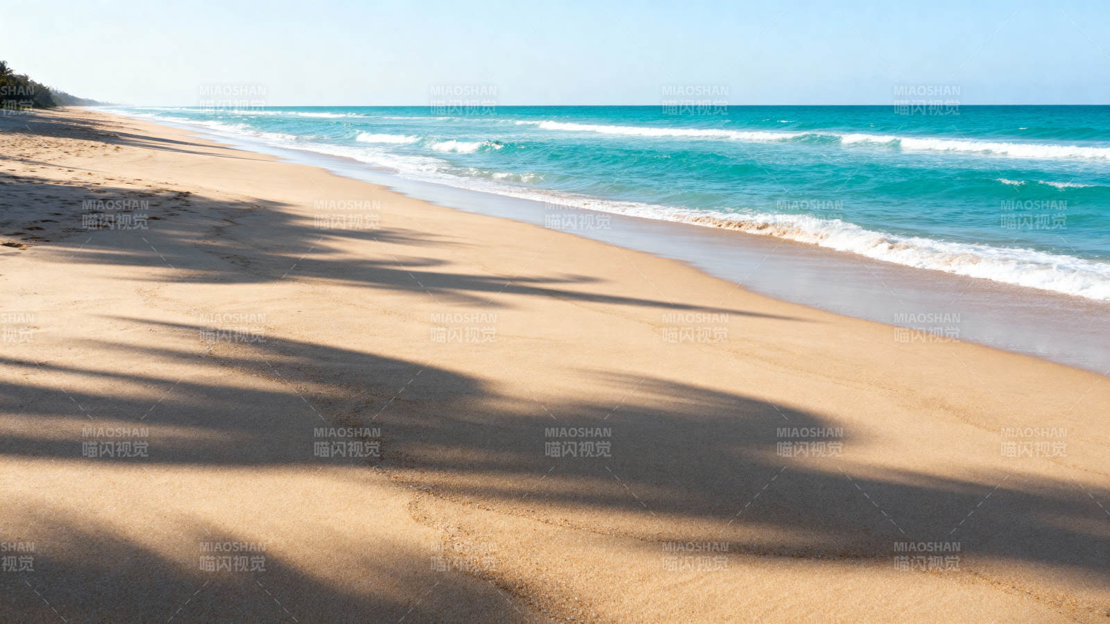 沙滩海浪美景图片