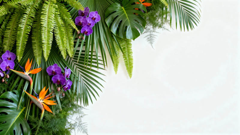 热带花卉装饰图片