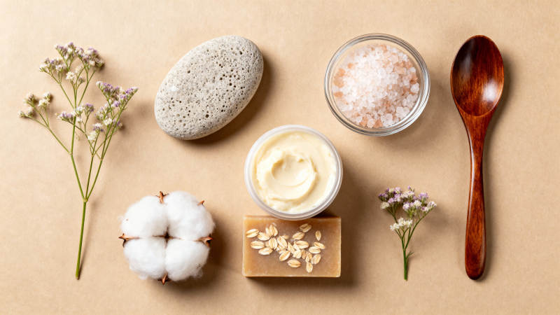 天然护肤原料展示图片