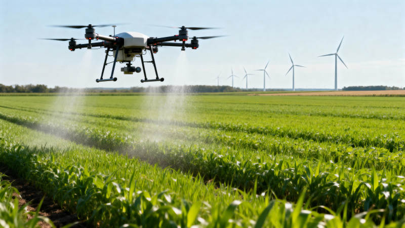 无人机农田喷洒图片