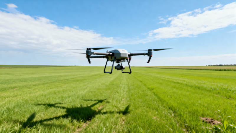 无人机飞越绿野图片