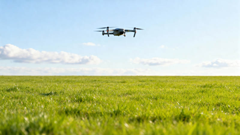 无人机飞越绿野图片