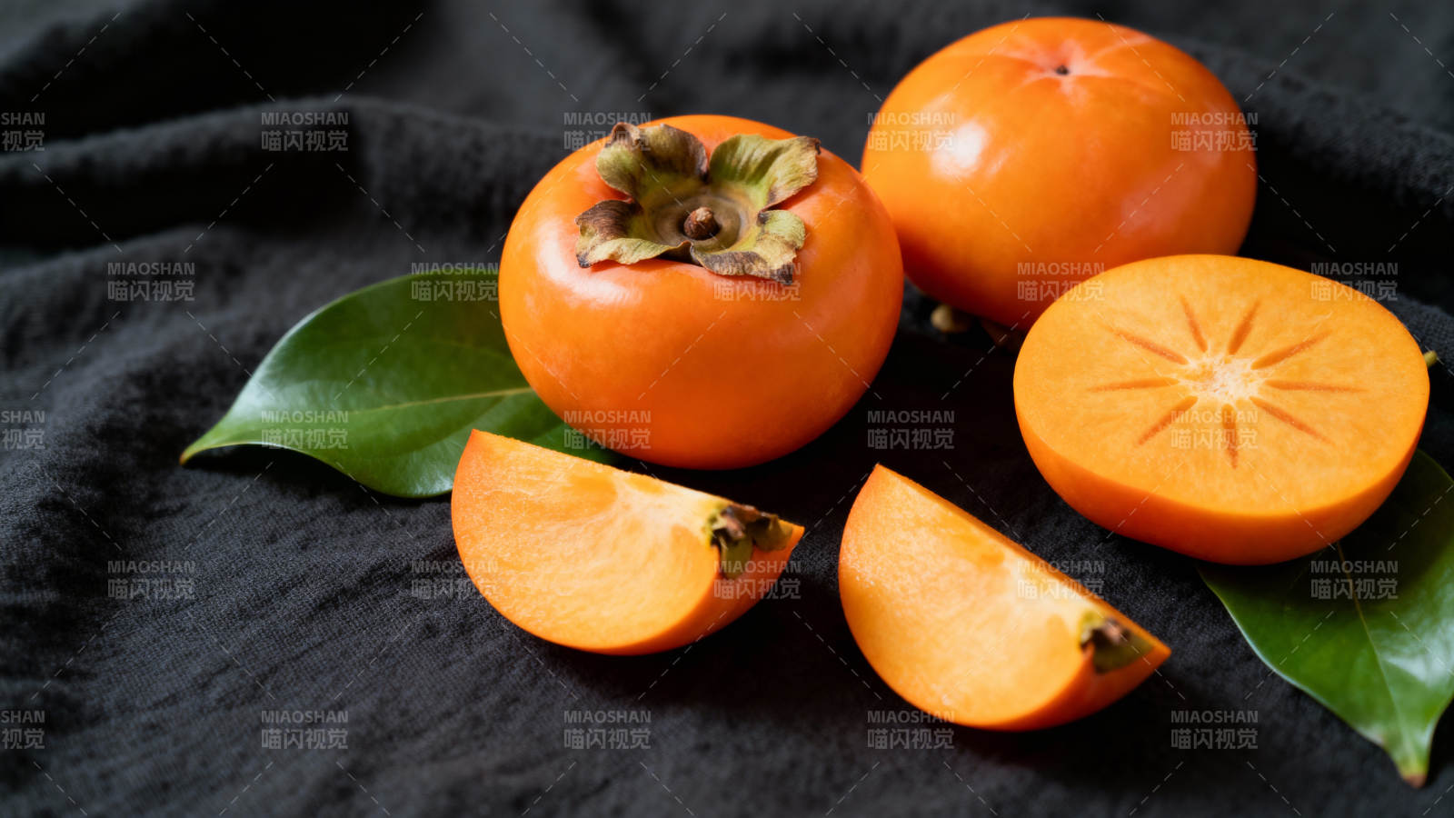 柿子切片摆盘图片