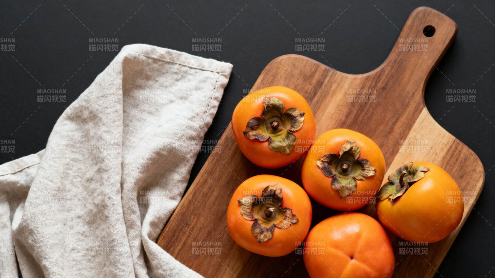 柿子静物图图片