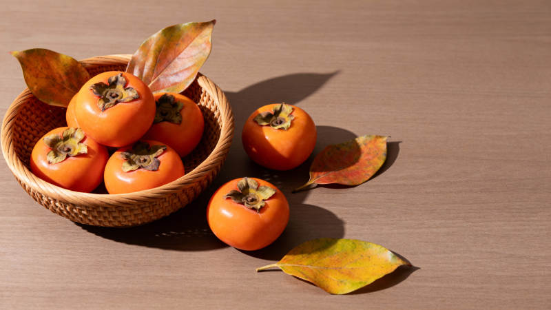 秋日柿子静物图片