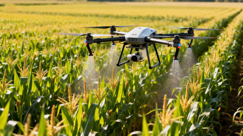 无人机农田喷洒图片