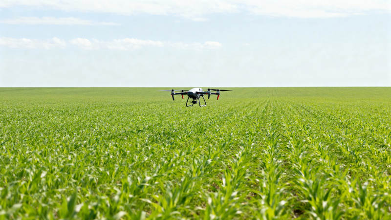 无人机巡田图片