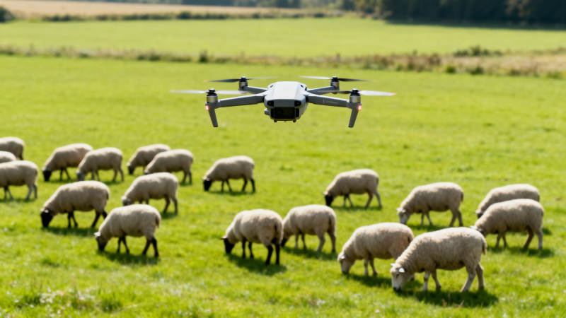 无人机牧羊图片