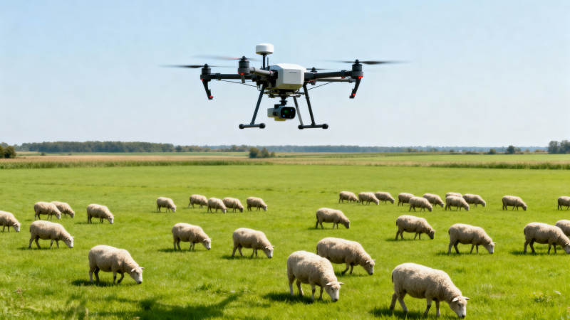 无人机牧羊图片