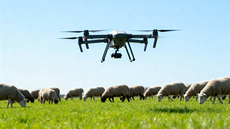 无人机牧羊图片