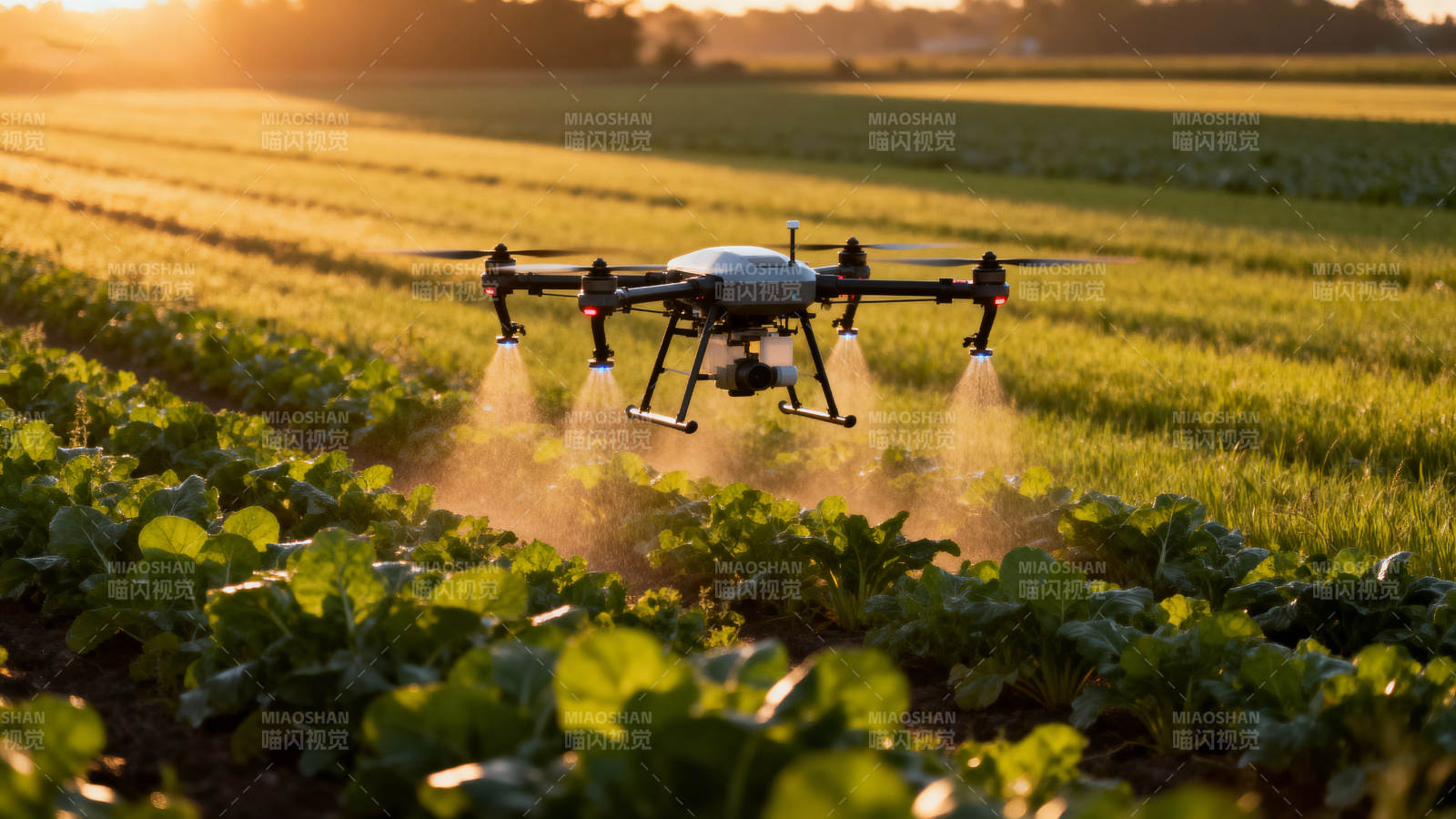 无人机农田喷洒图片