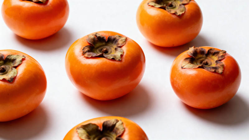 新鲜柿子特写图片