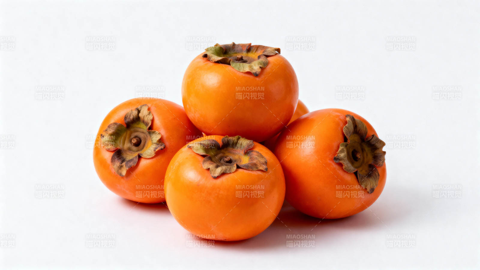 新鲜柿子堆叠图图片