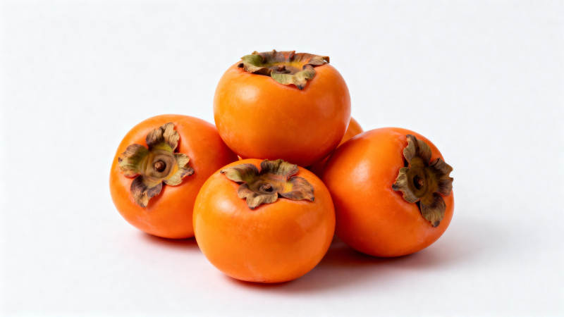 新鲜柿子堆叠图图片