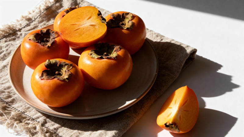 柿子静物图图片