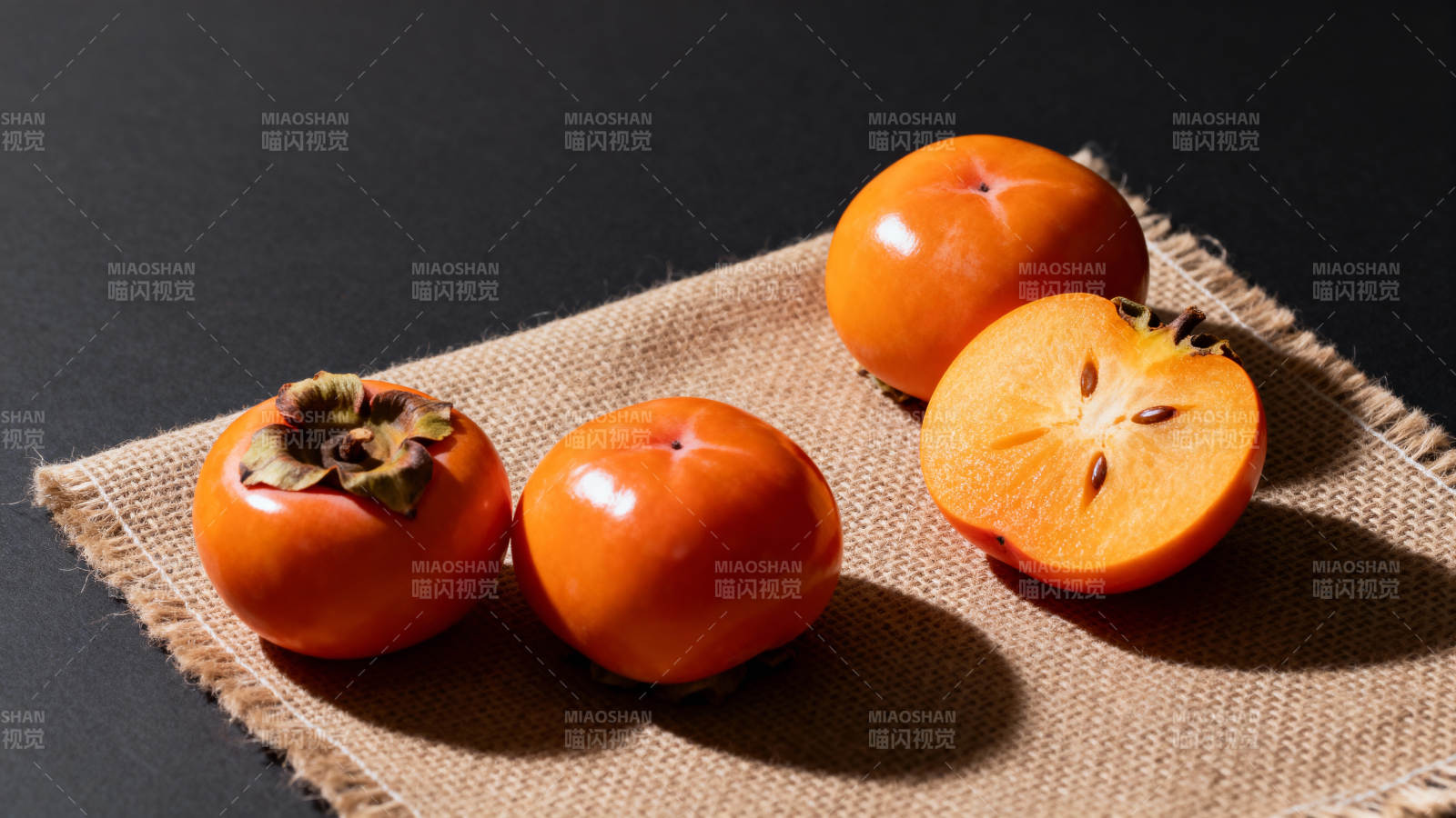 柿子静物图图片