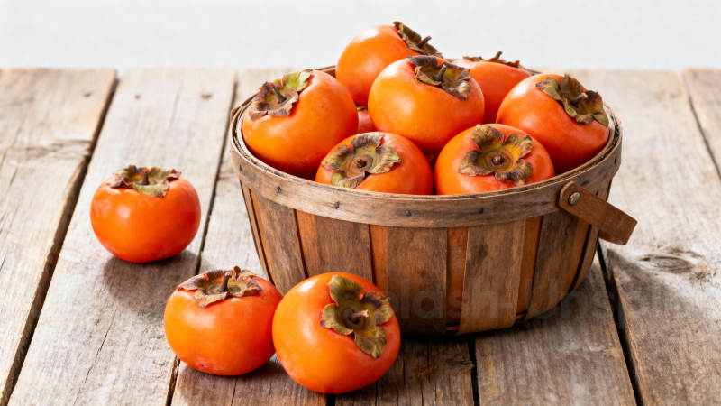 木桶里的柿子图片