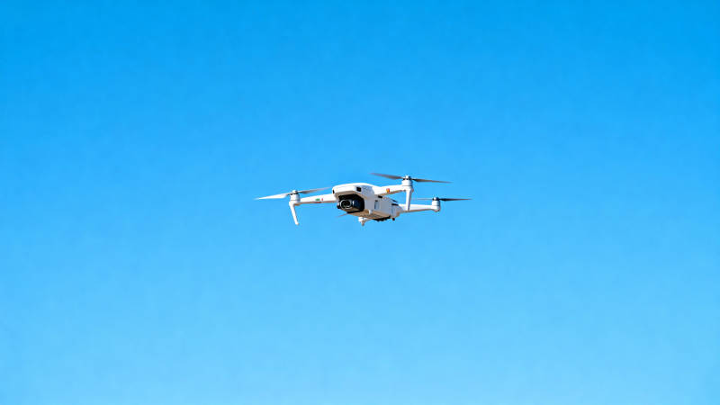 无人机翱翔蓝天图片