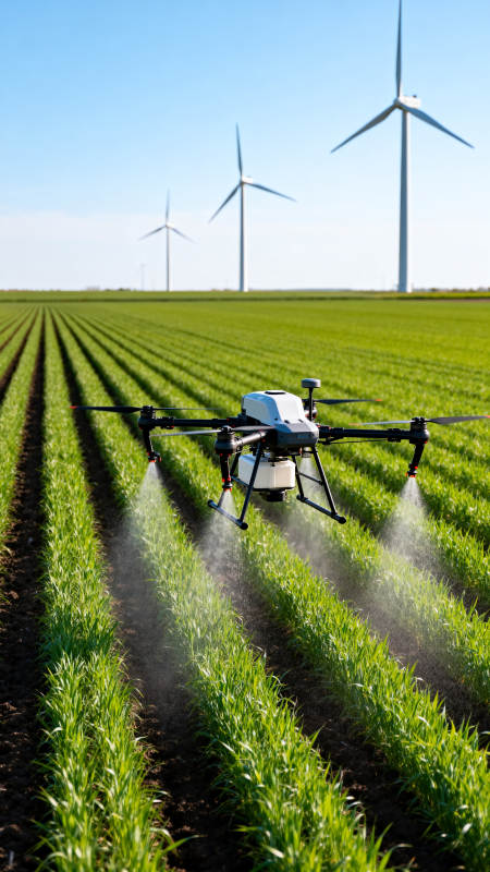 无人机农田喷洒图片