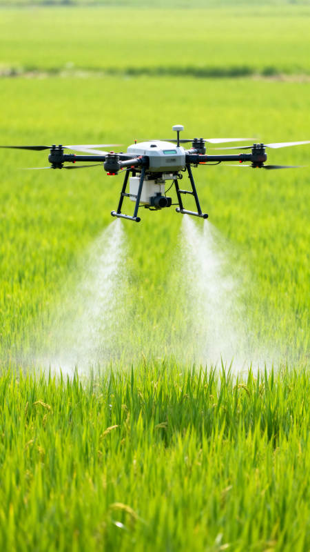 无人机喷洒农田图片