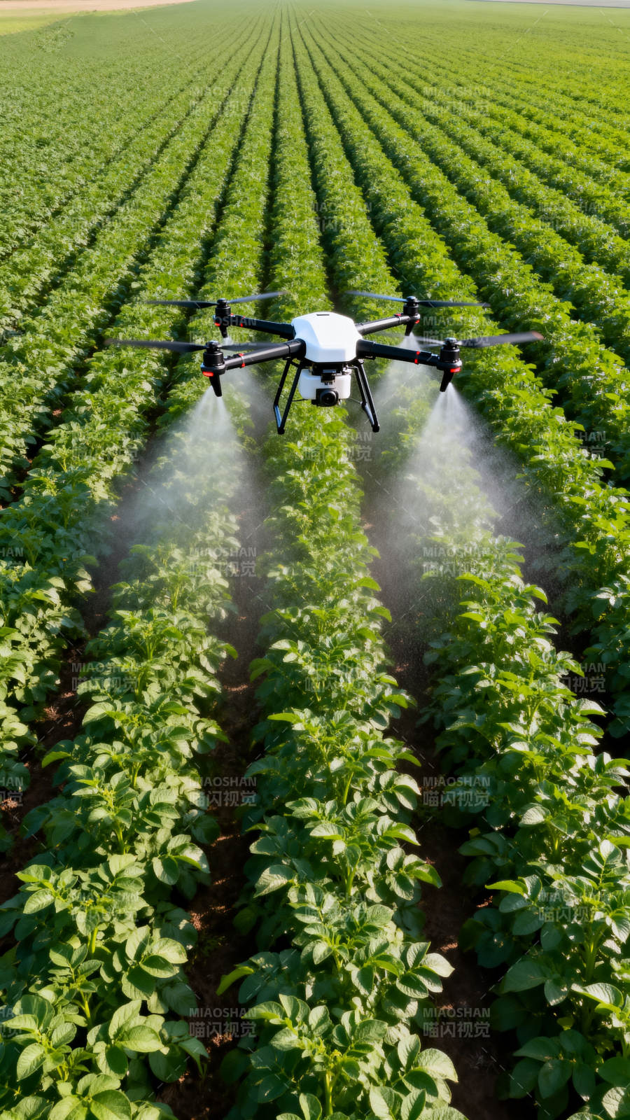 无人机农田喷洒图片