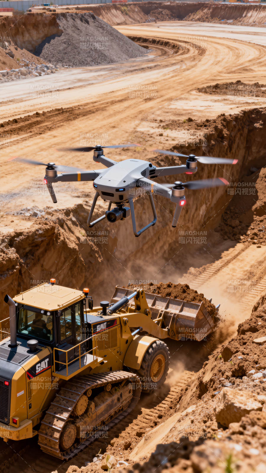 无人机监控工地图片