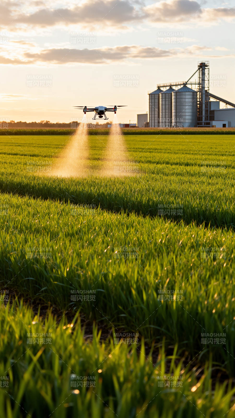 无人机农田喷洒图片