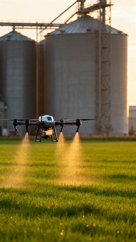 无人机喷洒农田图片