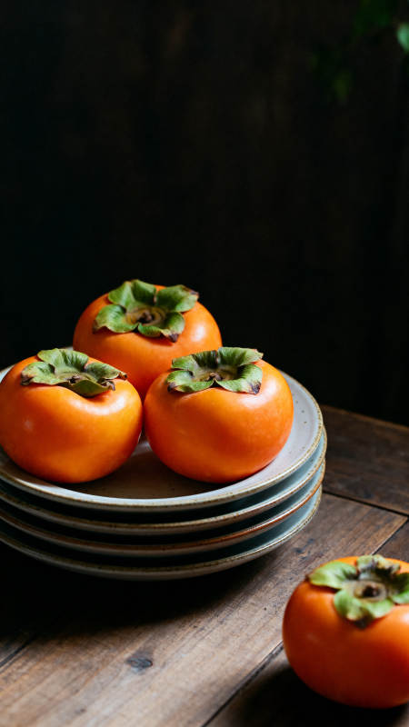 柿子静物图图片