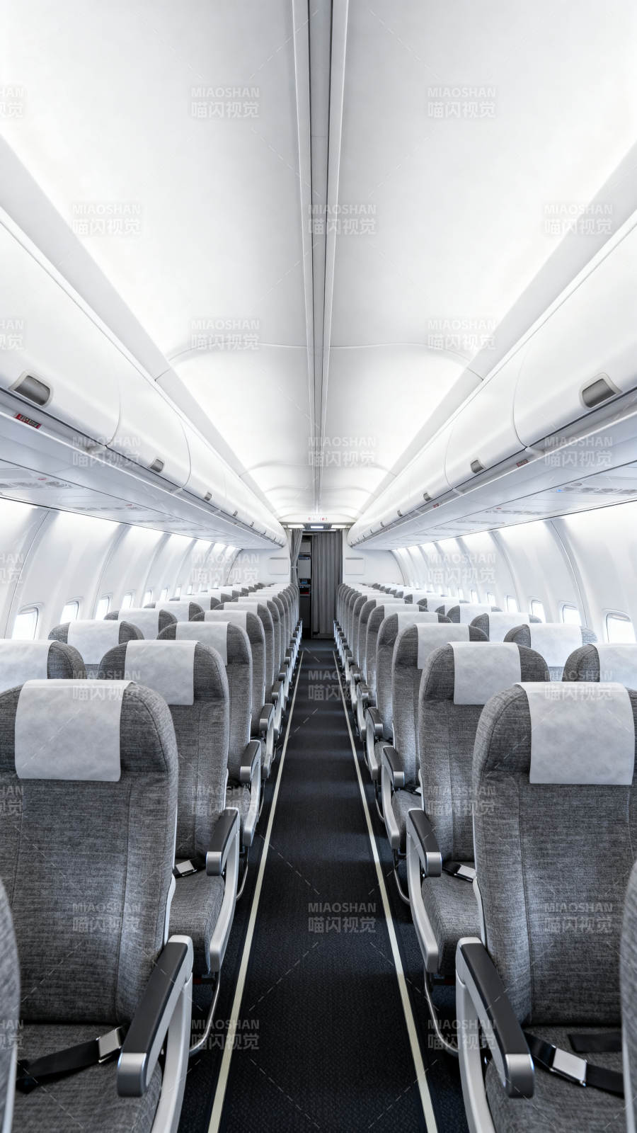 飞机客舱内部景象图片