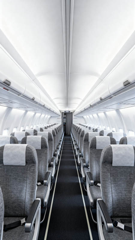 飞机客舱内部景象图片