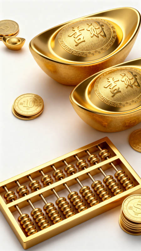 金元宝与算盘图片