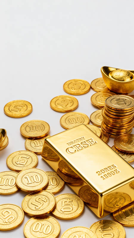 金条金币堆叠图片