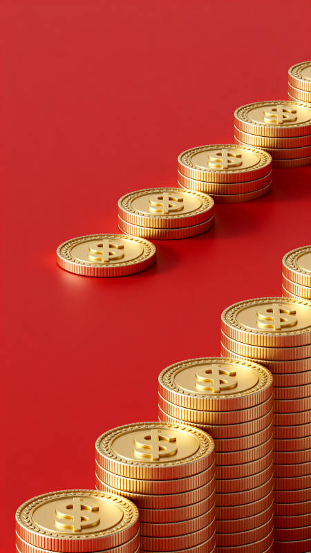 金币阶梯 财富上升图片