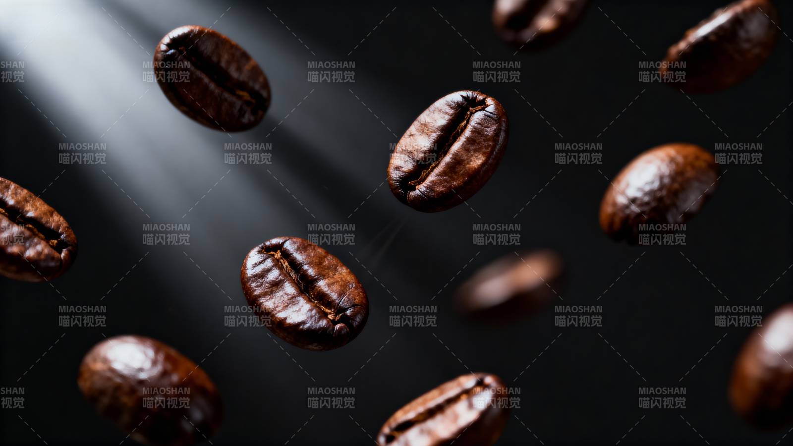 咖啡豆飞舞图片