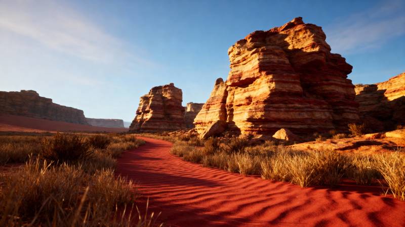 红土沙漠奇观图片