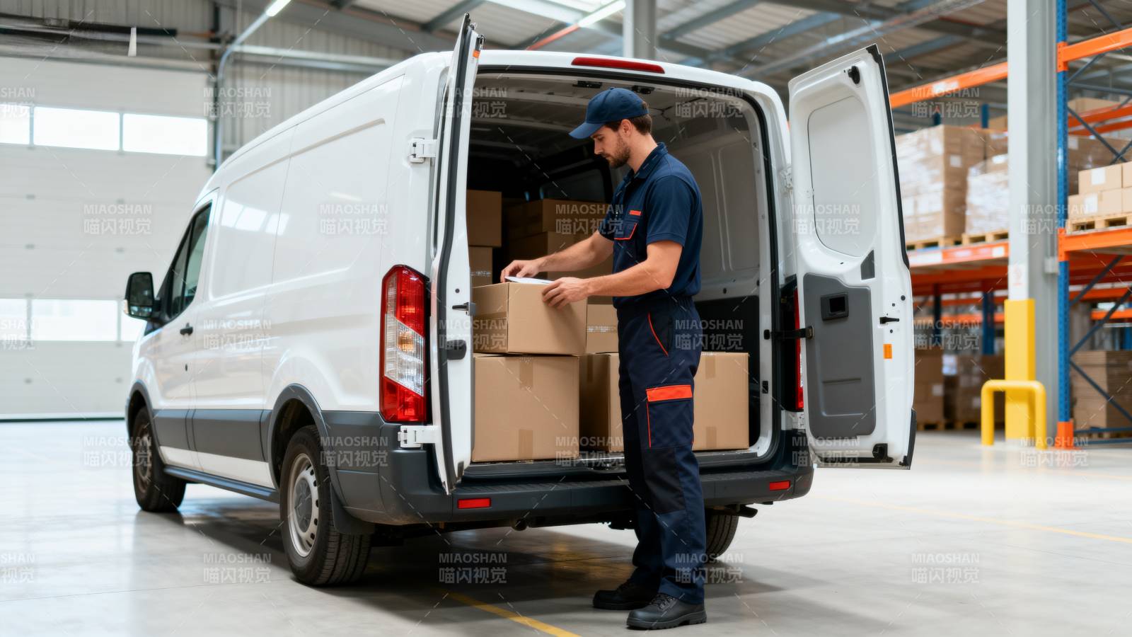 货车装卸货物图片